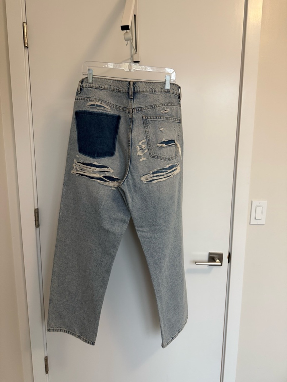 Zara Distressed Back Baggy Jeans